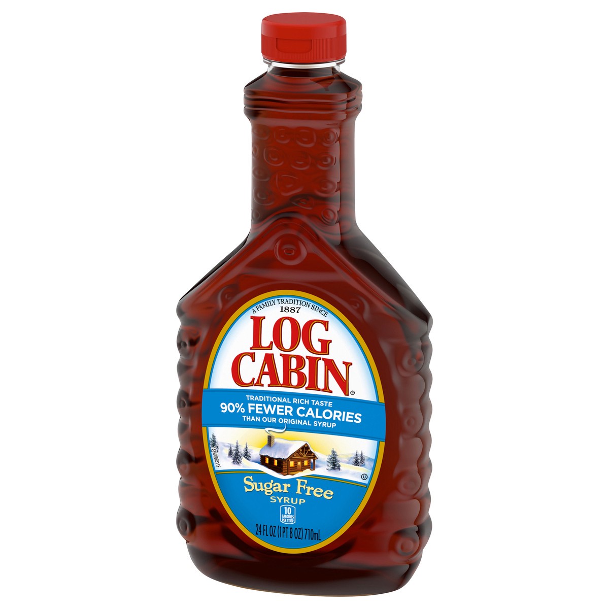 slide 2 of 13, Log Cabin Sugar Free Syrup 24 oz, 24 oz