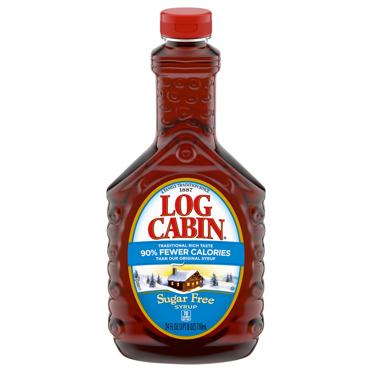 slide 5 of 13, Log Cabin Sugar Free Syrup 24 oz, 24 oz