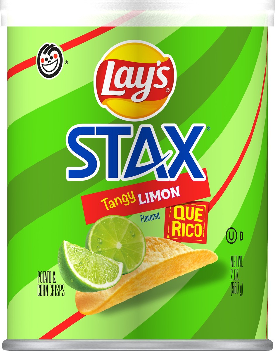 slide 2 of 11, Lay's Stax Tangy Limon Flavored Potato & Corn Crisps 1 oz, 1 oz