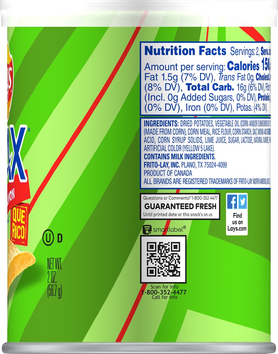 slide 11 of 11, Lay's Stax Tangy Limon Flavored Potato & Corn Crisps 1 oz, 1 oz