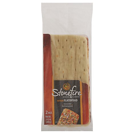 slide 1 of 1, Stonefire White Flat Bread 2 Count - 14.1 OZ, 14.1 oz