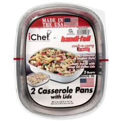 Handi-foil Casserole Pans, with Lids, 2 Quarts