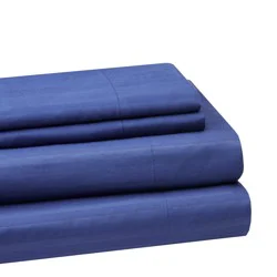 Everyday Living Microfiber Striped Sheet Set - 4 Piece - Twilight Blue