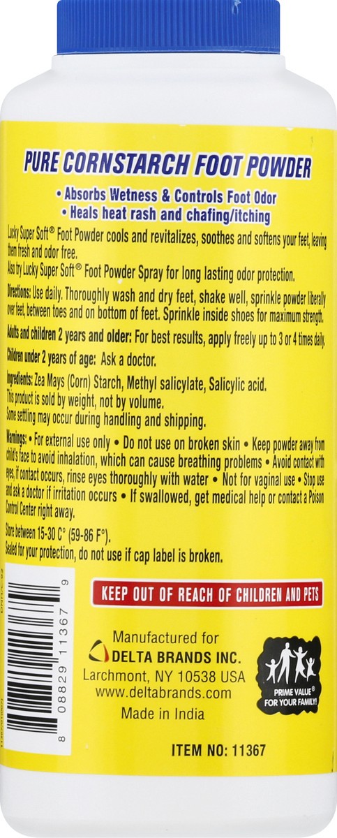 slide 4 of 11, Lucky Super Soft Pure Cornstarch Foot Powder 5 oz, 5 oz