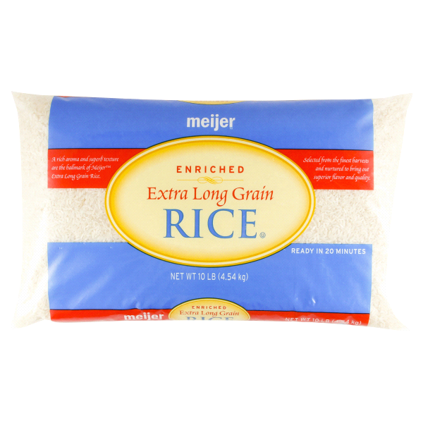 slide 1 of 1, Meijer Extra Long Grain Rice, 160 oz