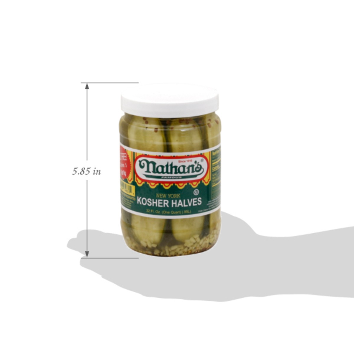 slide 4 of 13, Nathan's Famous New York Kosher Halves 32 fl oz, 32 fl oz