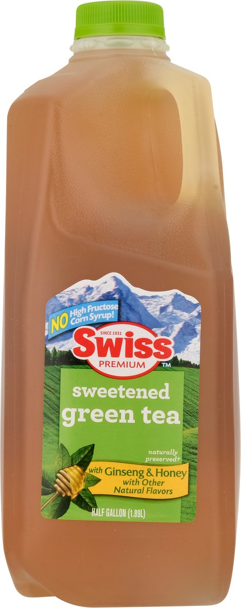 slide 10 of 13, Swiss Premium Sweetened Ginseng & Honey Green Tea - 1/2 gal, 1/2 gal
