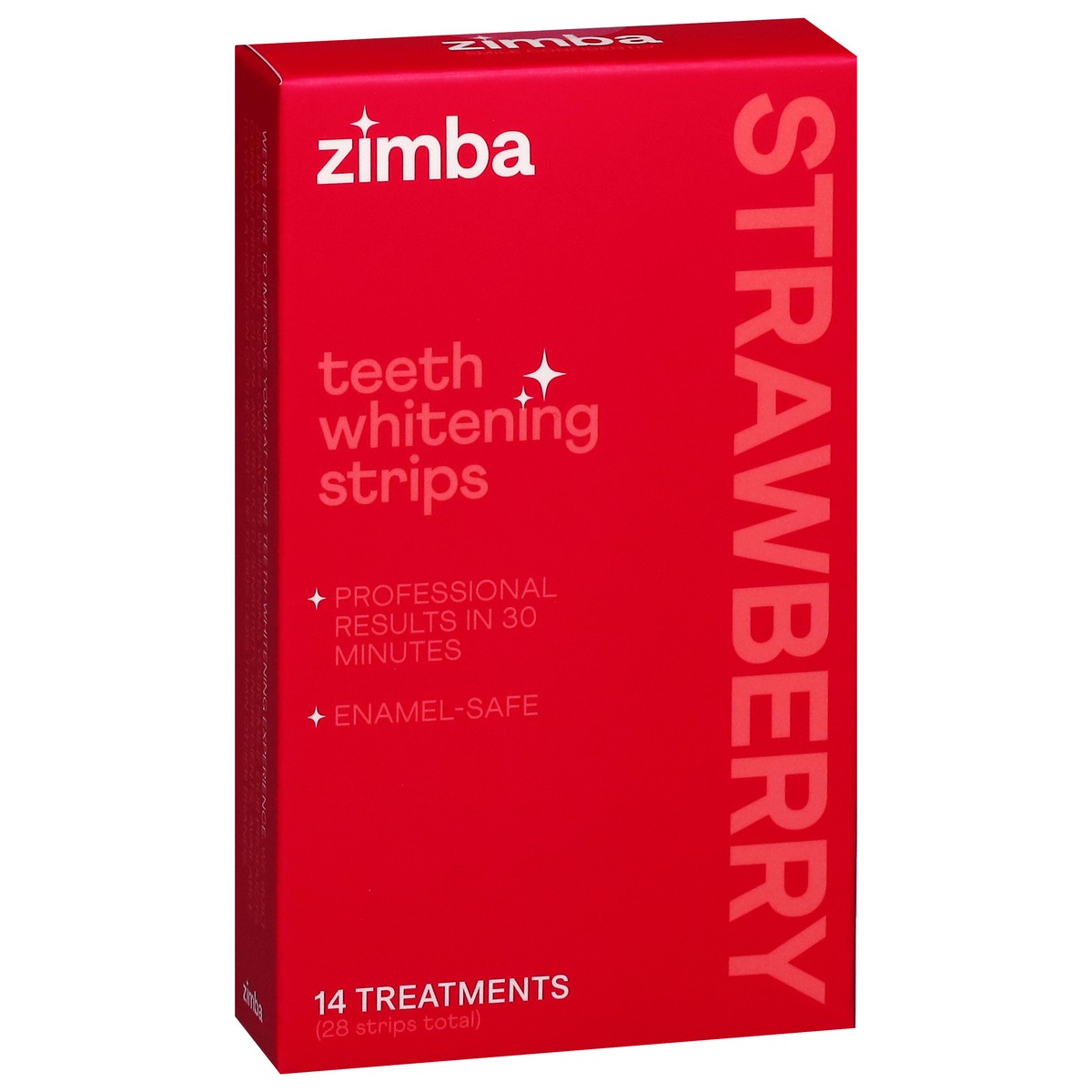 slide 2 of 13, Zimba Strawberry Teeth Whitening Strips, 1 ct