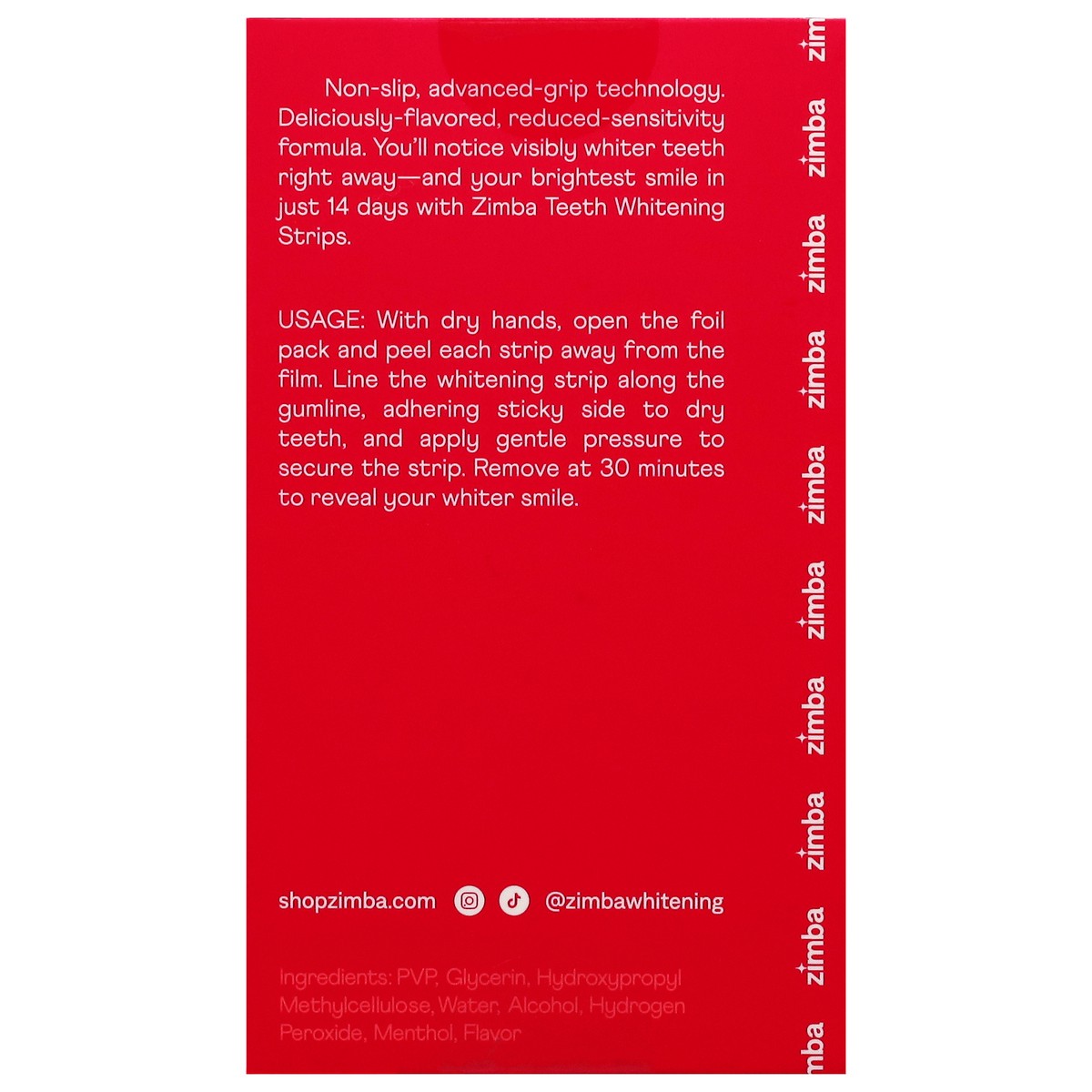 slide 9 of 13, Zimba Strawberry Teeth Whitening Strips, 1 ct