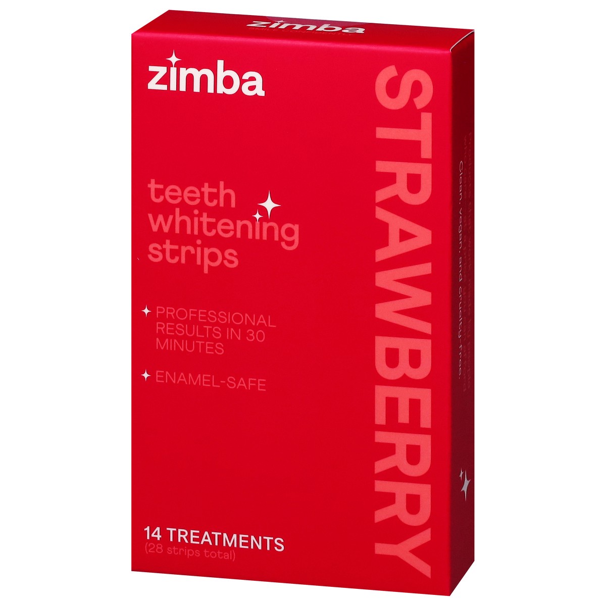 slide 6 of 13, Zimba Strawberry Teeth Whitening Strips, 1 ct