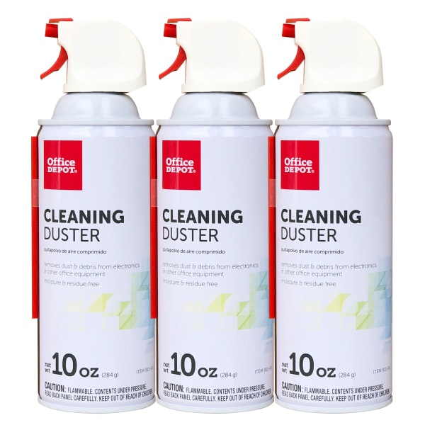 slide 1 of 1, Office Depot Brand Cleaning Dusters, 10 Oz., Pack Of 3, 