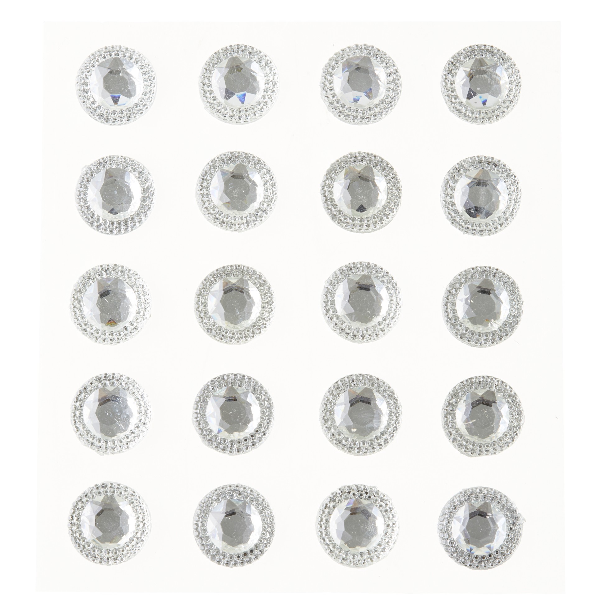 slide 3 of 3, 16mm Clear Rhinestone Stickers By Recollections, 16mm