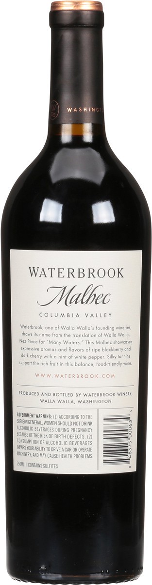 slide 4 of 11, Waterbrook Winery Columbia Valley Malbec 750 ml Bottle, 750 ml