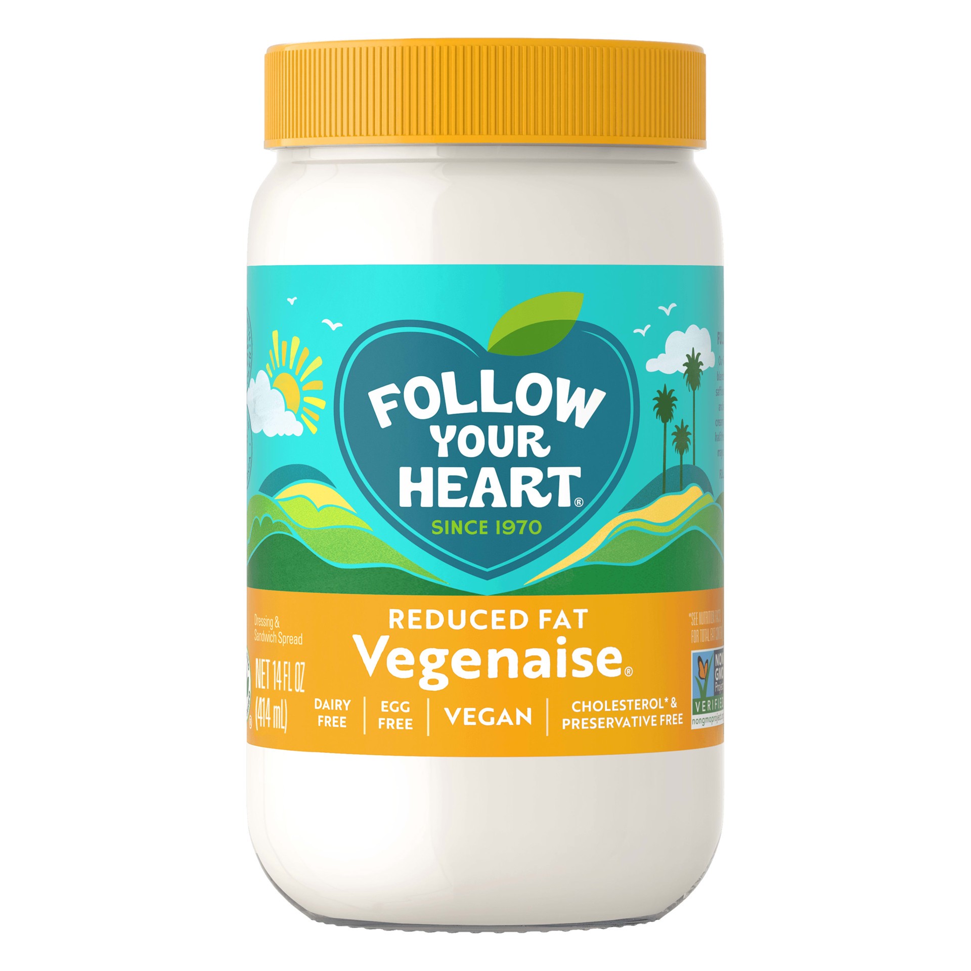 slide 1 of 2, Follow Your Heart Vegenaise Reduced Fat, 1 ct