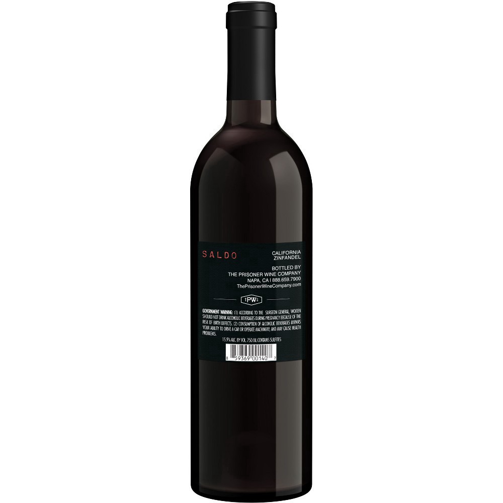 slide 2 of 4, Saldo Zinfandel Red Wine by The Prisoner Wine Company, 750 mL Bottle, 25.36 fl oz