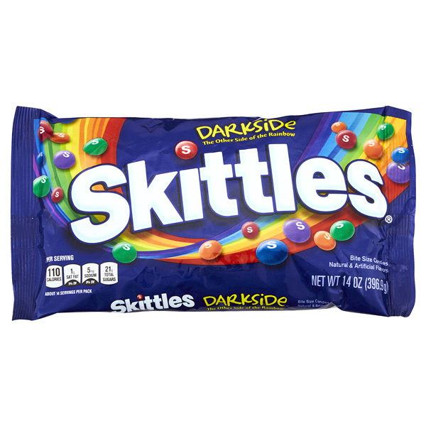 slide 1 of 1, Skittles Darkside Bite Size Candies, 14 oz