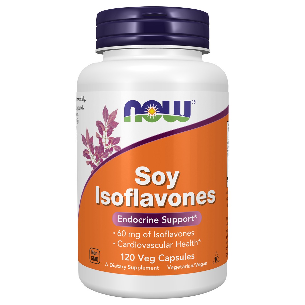 slide 1 of 4, NOW Soy Isoflavones 60 mg - 120 Veg Capsules, 120 ct