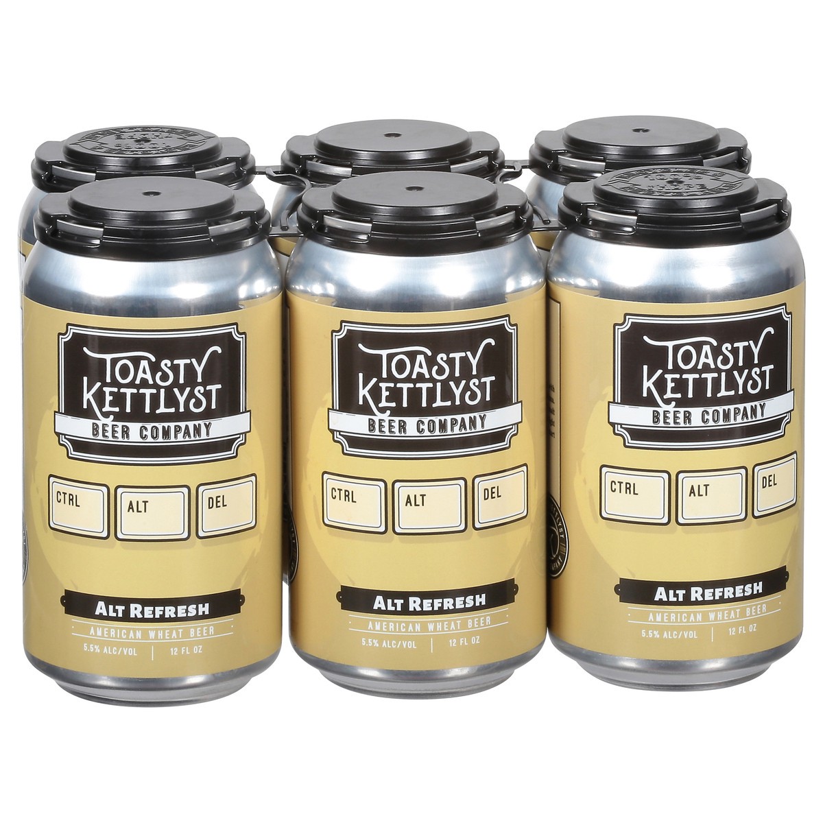 slide 2 of 4, Toasty Kettlyst Beer Company American Wheat Alt Refresh Beer 6 - 12 fl oz Cans, 6 ct