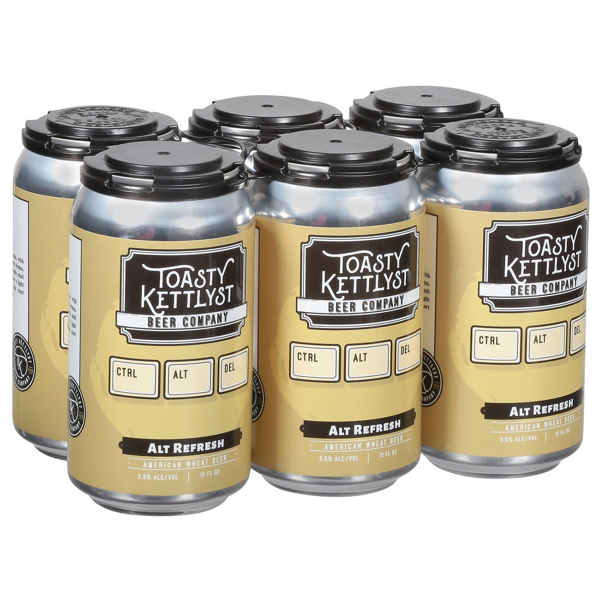slide 3 of 4, Toasty Kettlyst Beer Company American Wheat Alt Refresh Beer 6 - 12 fl oz Cans, 6 ct