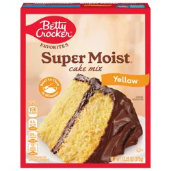 Betty Crocker Favorites Super Moist Yellow Cake Mix, Holiday Baking, 13.25 oz