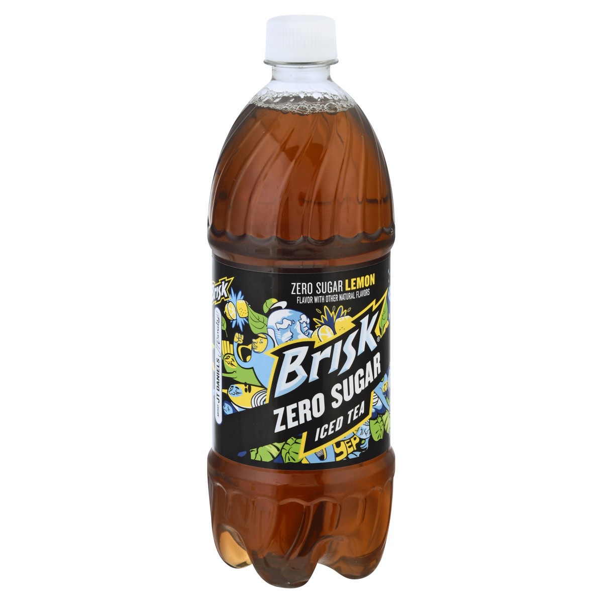 slide 6 of 10, Brisk Iced Tea Zero Sugar Lemon Flavor 1 L Bottle, 1.05 qt