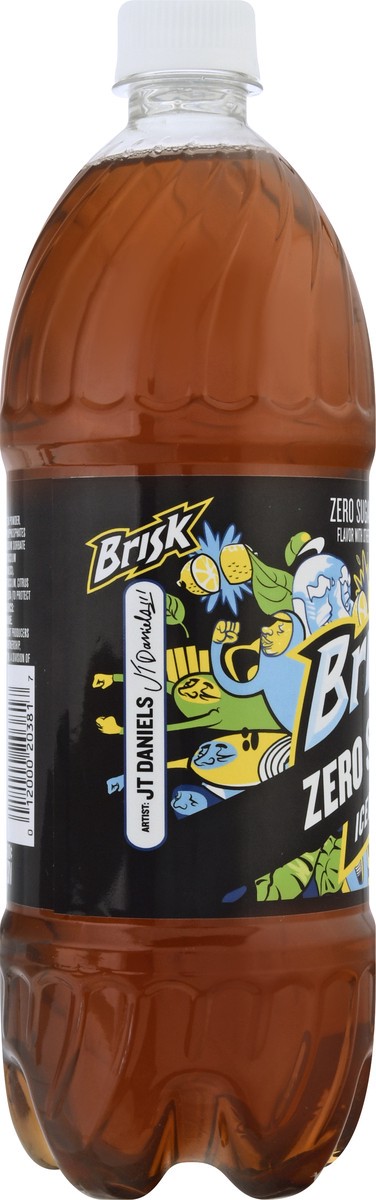 slide 7 of 10, Brisk Iced Tea Zero Sugar Lemon Flavor 1 L Bottle, 1.05 qt