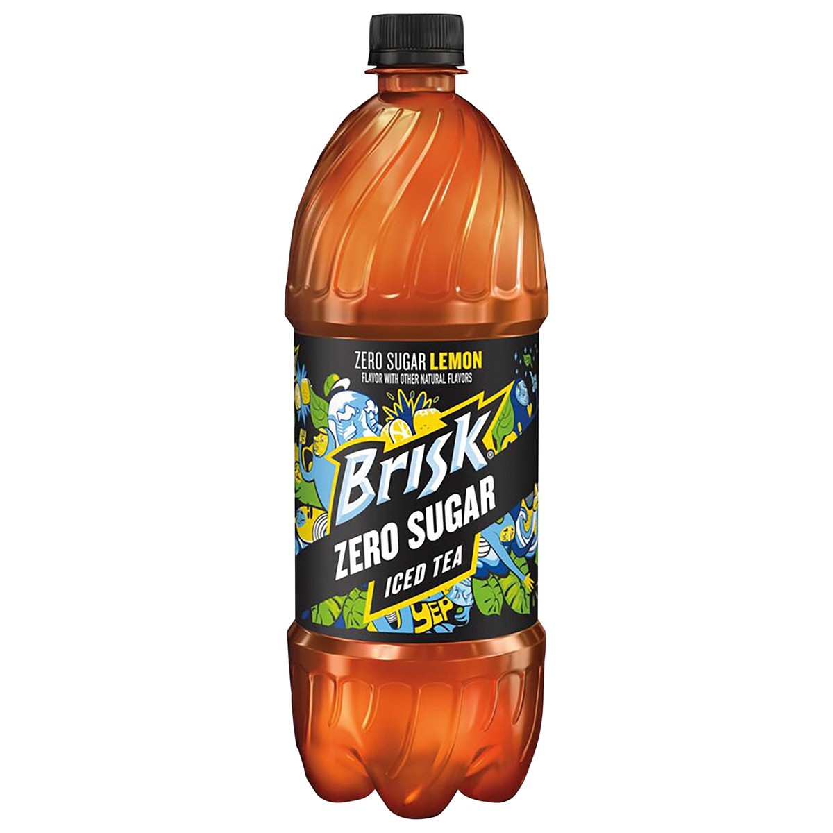 slide 1 of 10, Brisk Iced Tea Zero Sugar Lemon Flavor 1 L Bottle, 1.05 qt