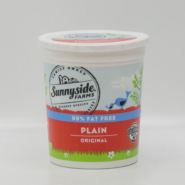 slide 1 of 1, Sunnyside Farms, Plain Yogurt, 32 oz