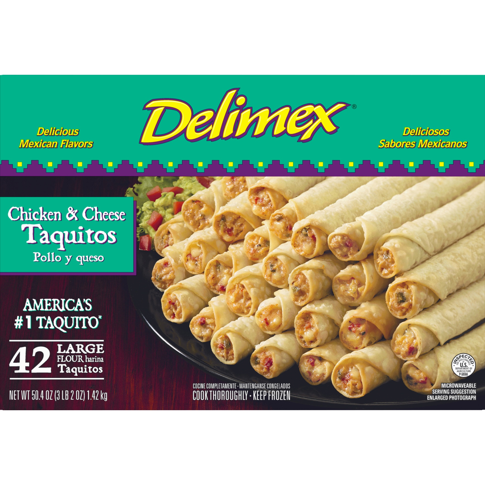 slide 4 of 6, Delimex Chicken & Cheese Taquitos, 42 ct