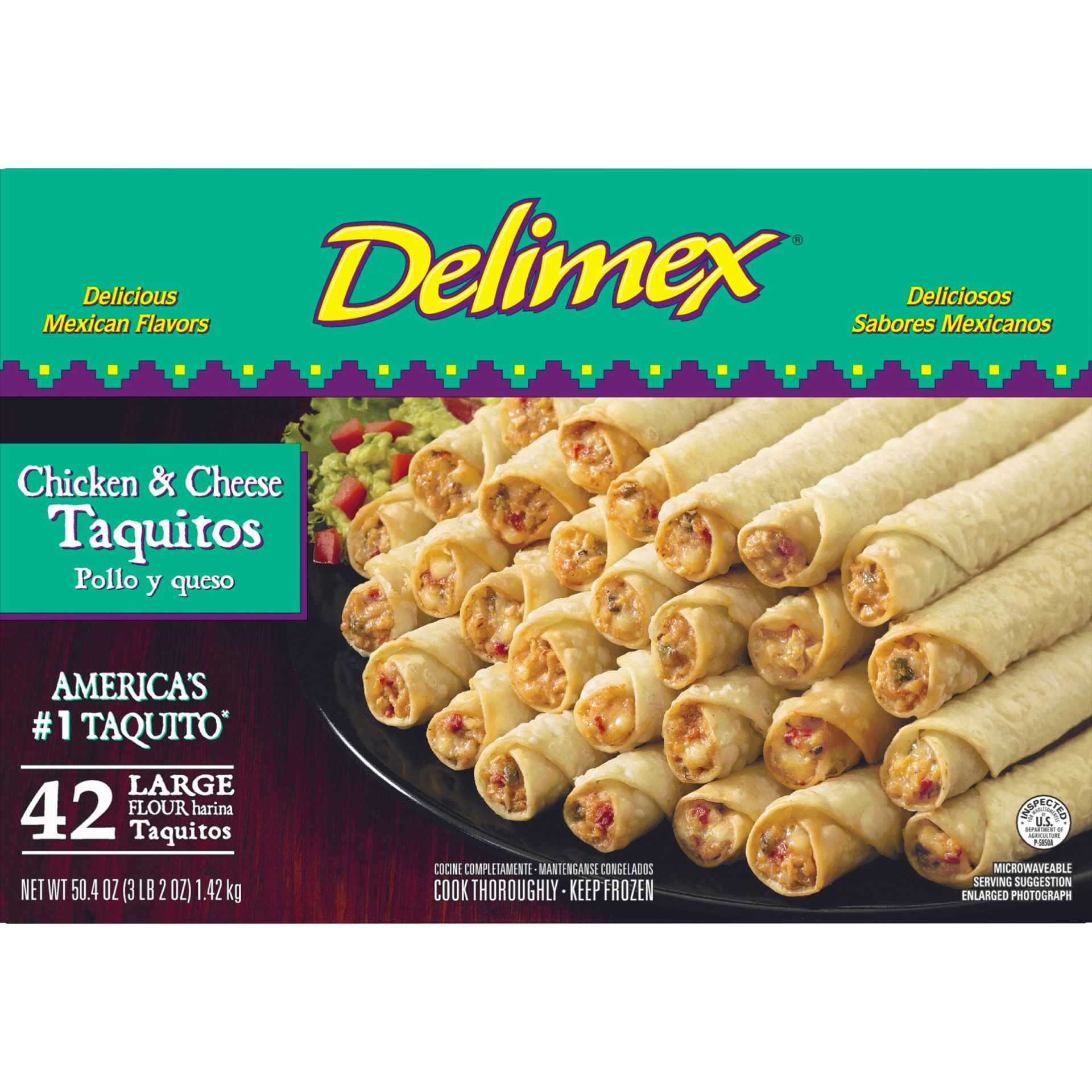 Delimex Chicken & Cheese Taquitos 42 ct Shipt