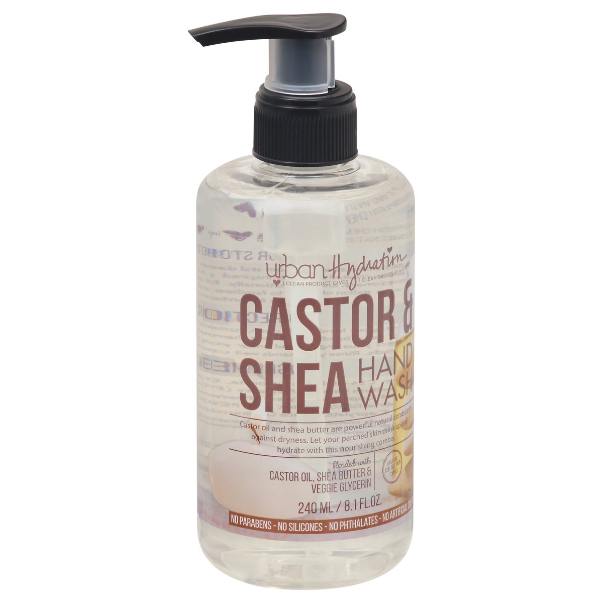 slide 2 of 11, Urban Hydration Castor & Shea Hand Wash 240 ml, 240 ml