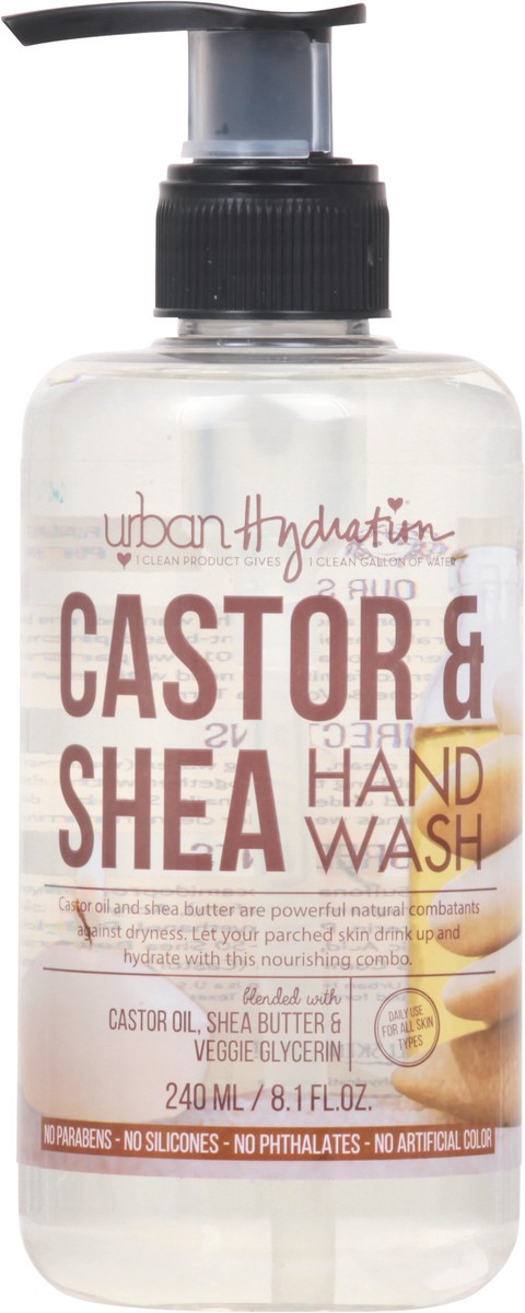 slide 3 of 11, Urban Hydration Castor & Shea Hand Wash 240 ml, 240 ml