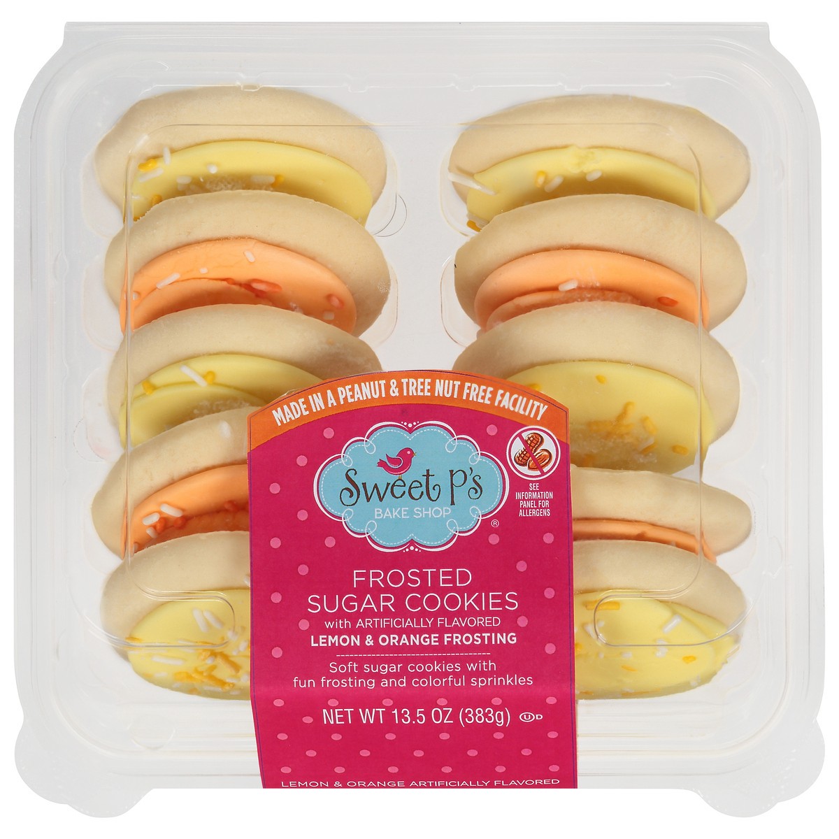 slide 10 of 16, Sweet P's Bake Shop Frosted Lemon & Orange Frosting Sugar Cookies 13.5 oz, 13.5 oz