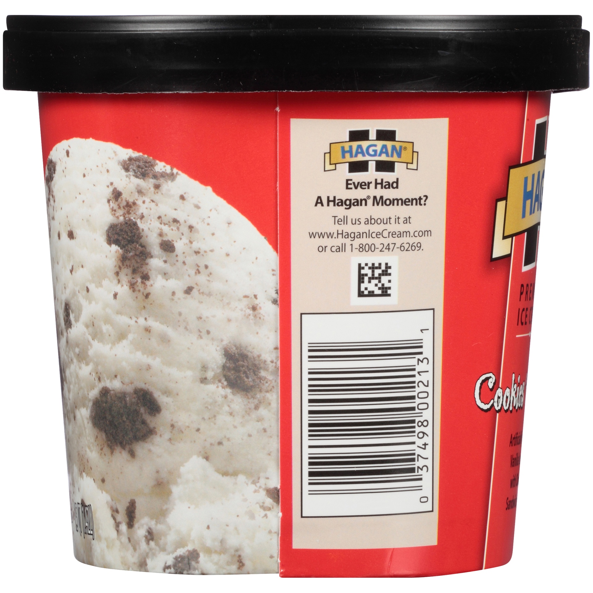 slide 7 of 7, Hagan Cookies 'n Cream Premium Ice Cream, 1.5 qt