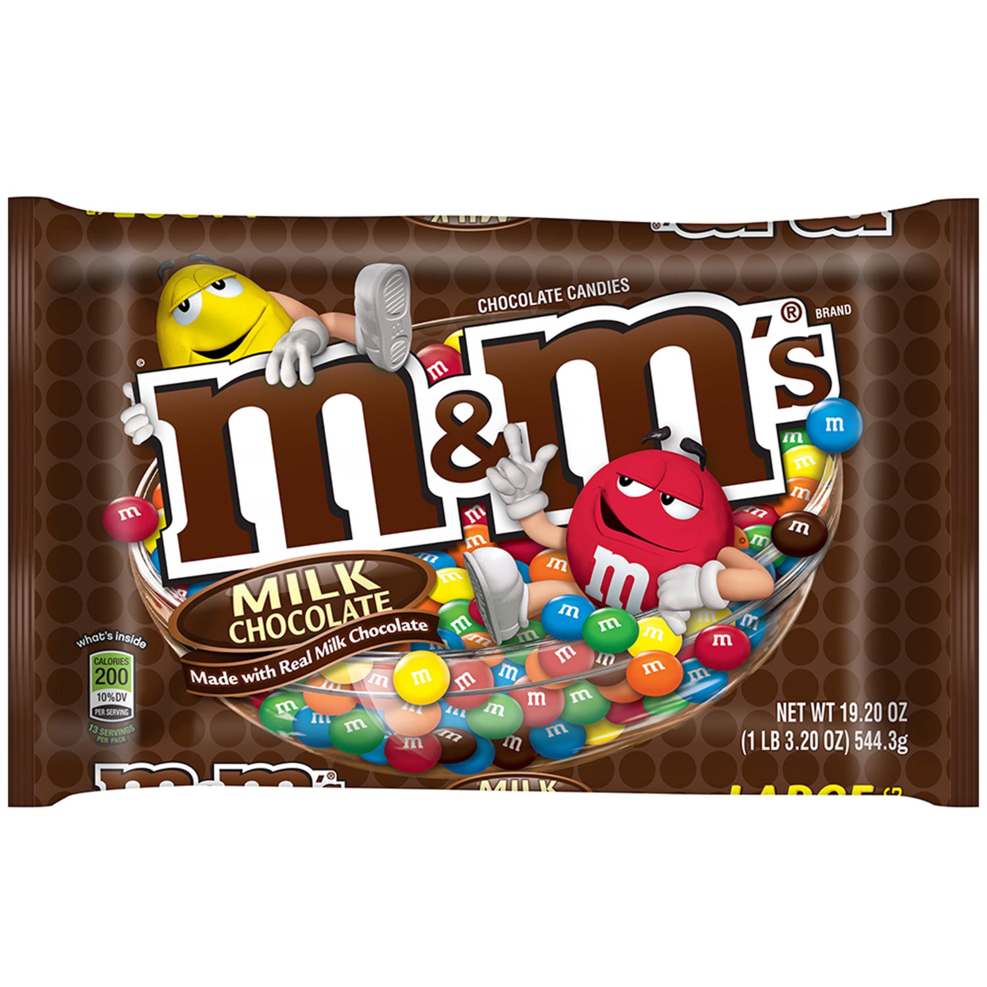 slide 1 of 6, M&M's Milk Chocolate Candy Bag, 19.2 oz, 19.2 oz