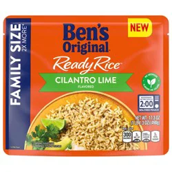 BEN'S ORIGINAL READY RICE Cilantro Lime Flavored Family Size Rice - 17.3 oz pouch