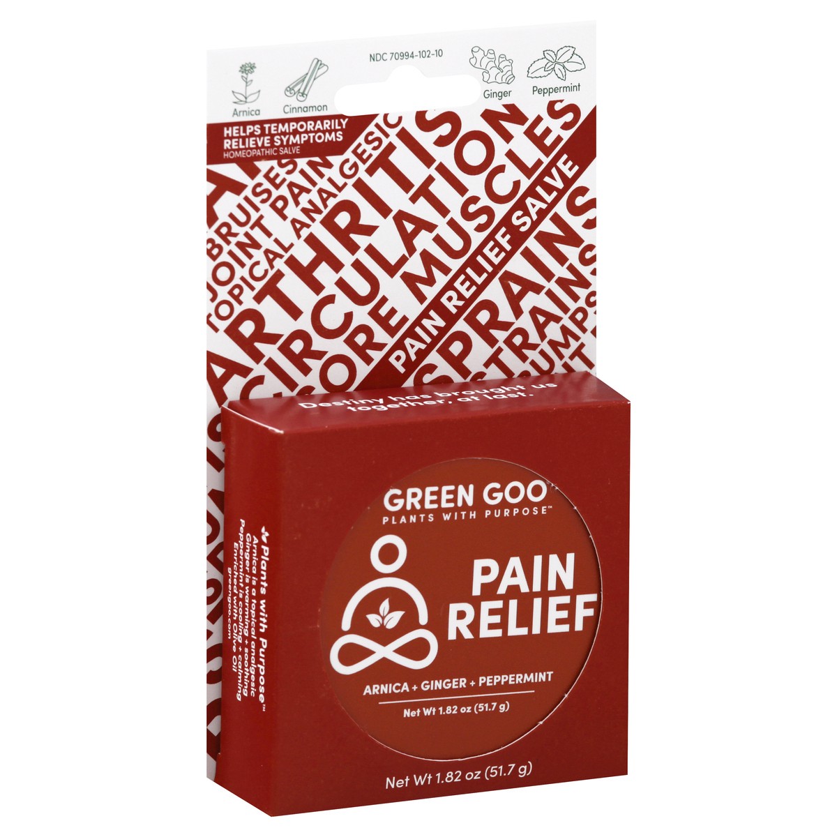 slide 2 of 9, Green Goo Large Pain Relief Tin, 1.82 oz