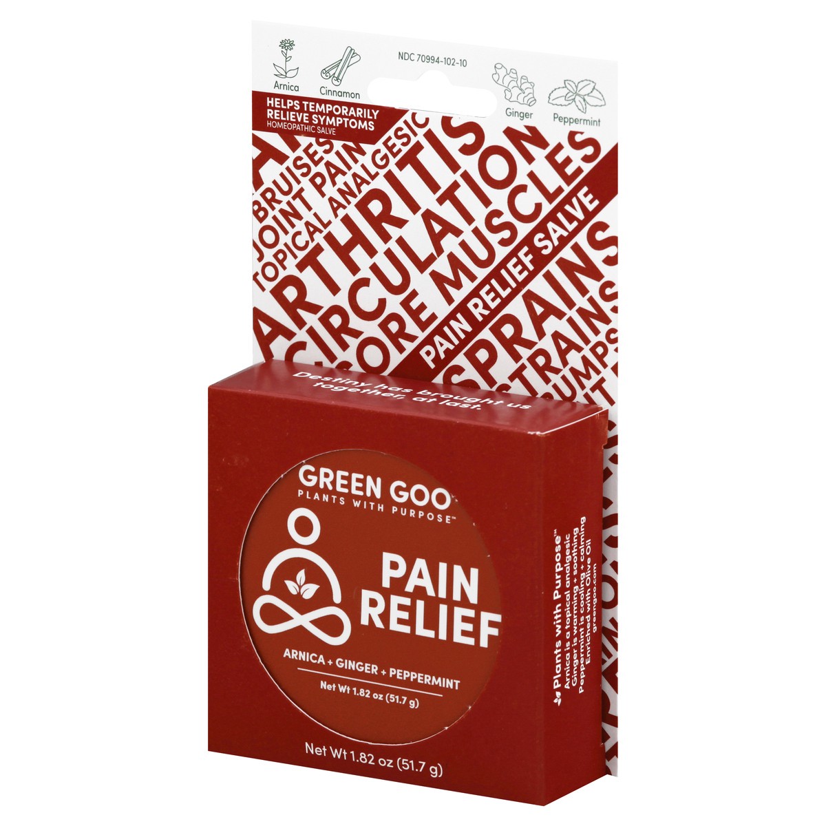 slide 3 of 9, Green Goo Large Pain Relief Tin, 1.82 oz