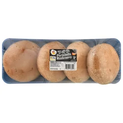 Giant Whole Cap Portabella Mushrooms - 4 ct