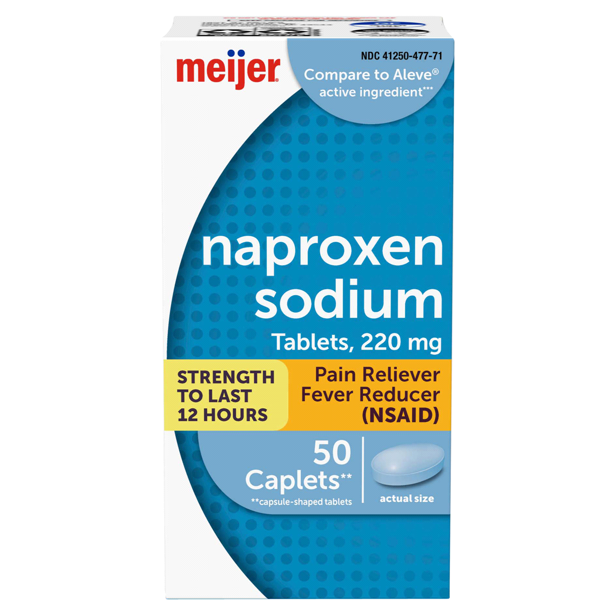 slide 1 of 29, Meijer Naproxen Sodium Tablets USP, 220 mg, 50 ct
