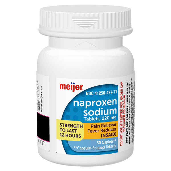 slide 8 of 29, Meijer Naproxen Sodium Tablets USP, 220 mg, 50 ct