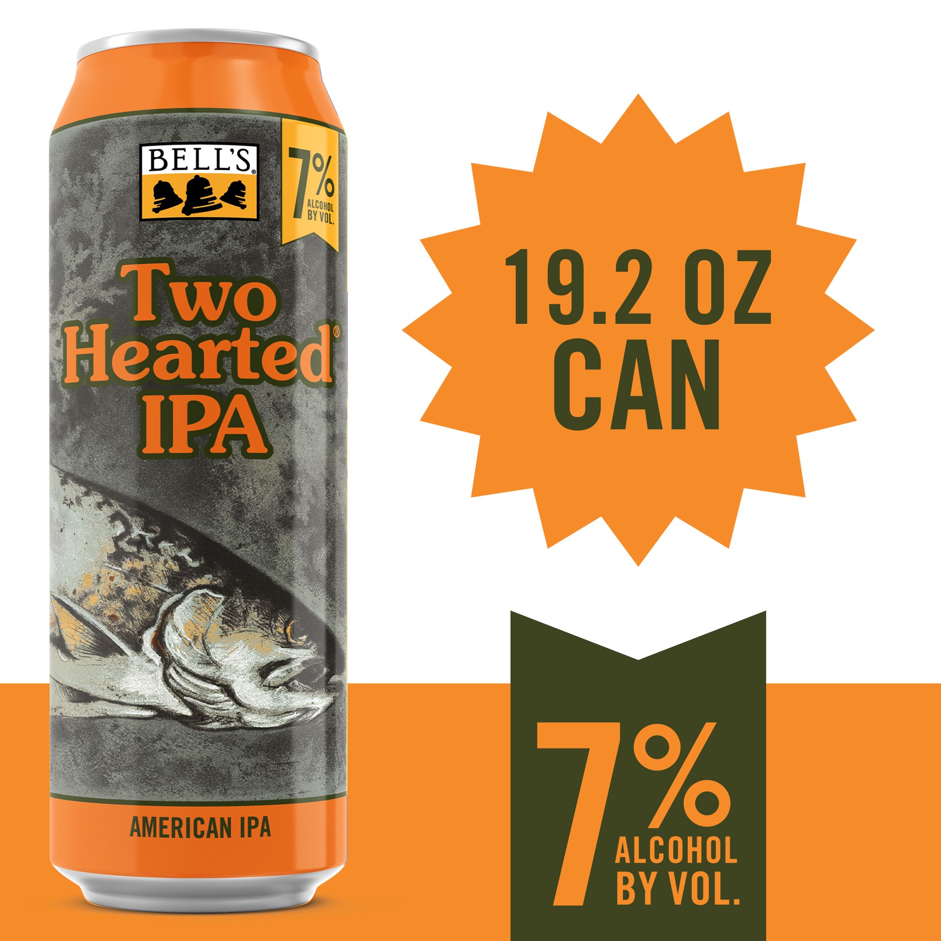 slide 1 of 1, Bell's Two Hearted IPA Beer, 19.2 fl oz Can, 19.20 fl oz