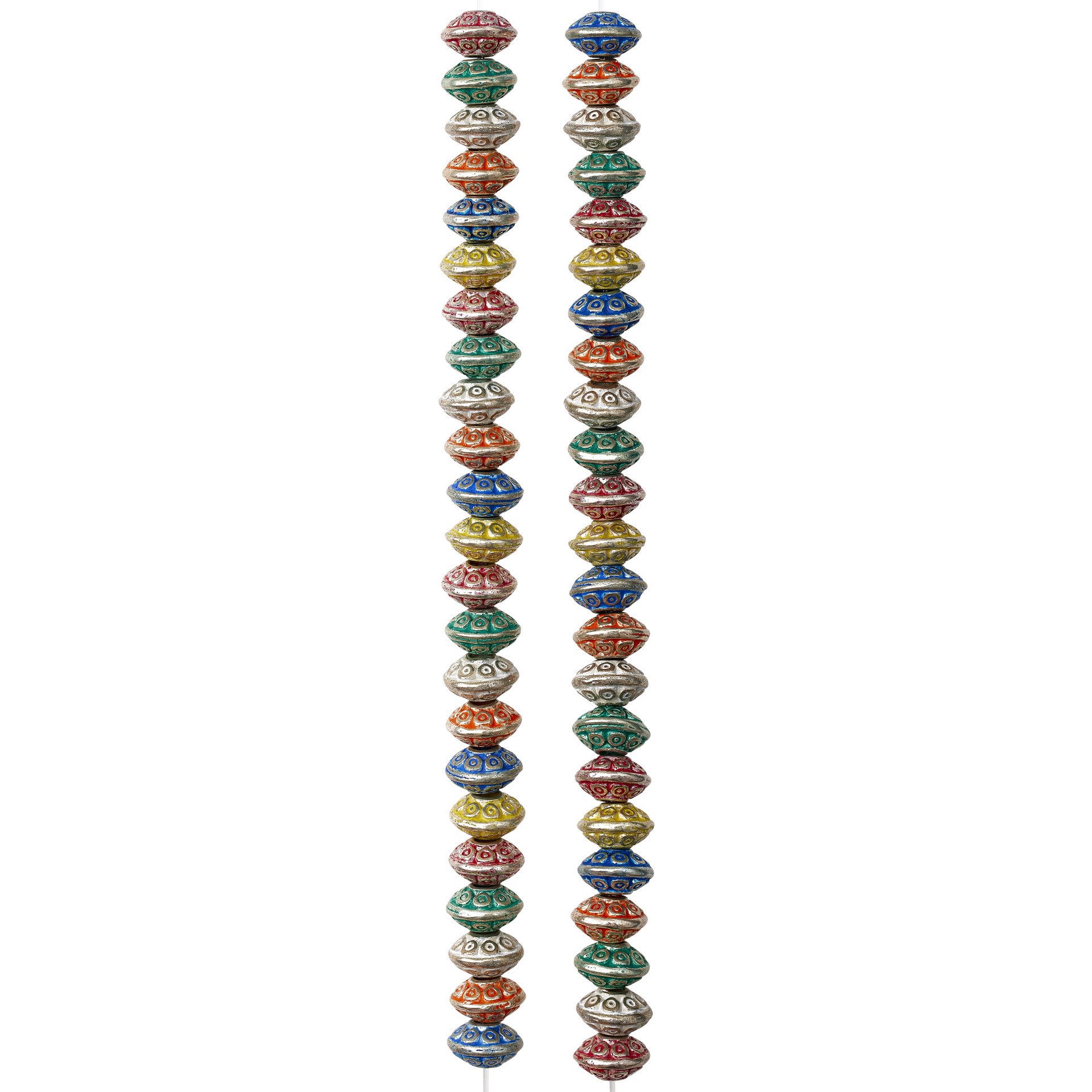 slide 2 of 2, Multicolor Metal Rondelle Beads, 6mm By Bead Landing, 6 mm