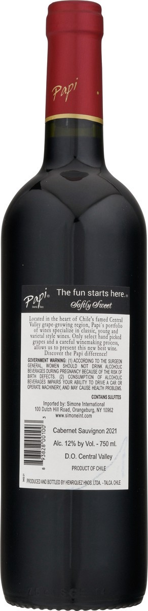 slide 8 of 9, Papi Central Valley Demi Sec Cabernet Sauvignon 750 ml, 750 ml