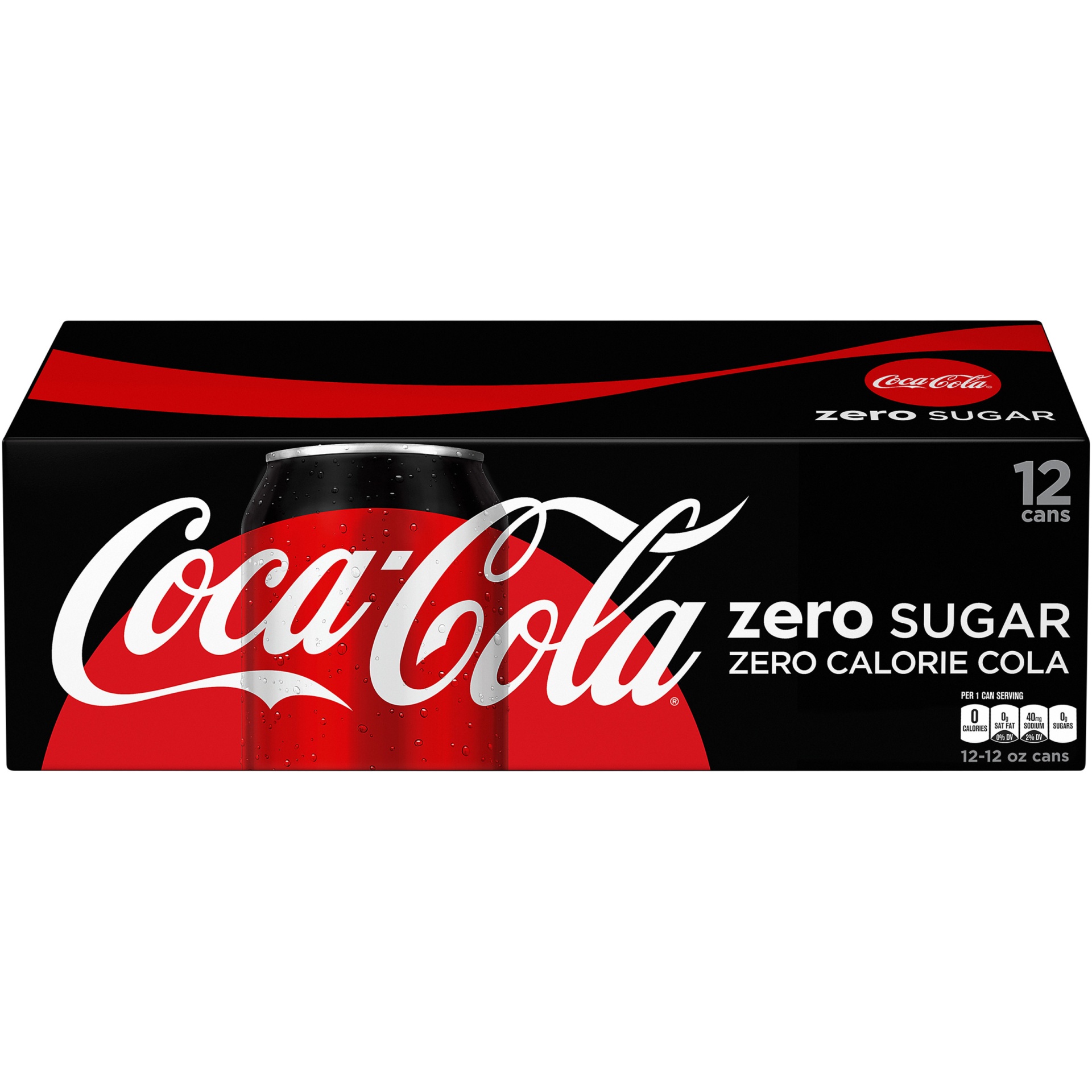 slide 2 of 5, Coca-Cola Cola Zero Sugar Fridge Pack, 12 ct; 12 fl oz