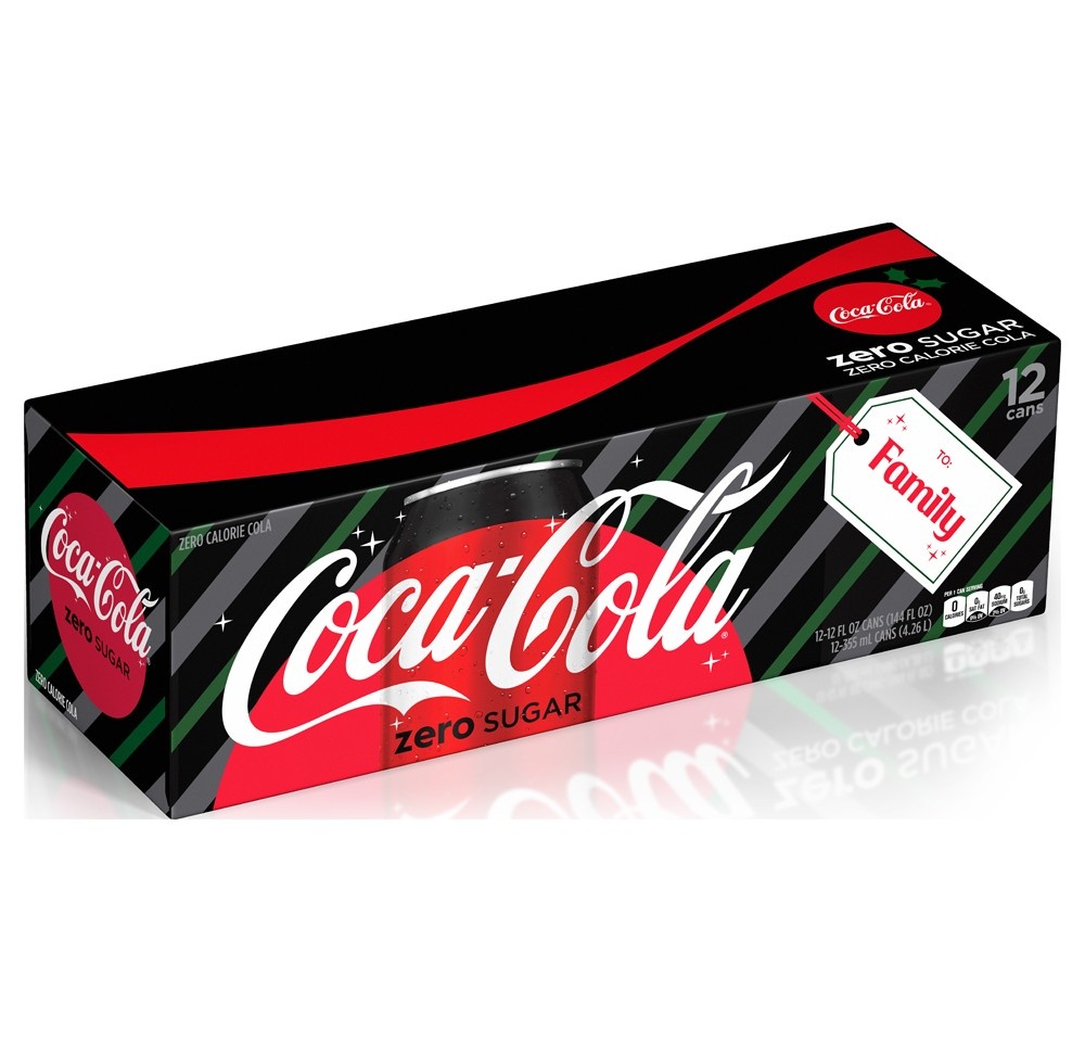 slide 3 of 5, Coca-Cola Cola Zero Sugar Fridge Pack, 12 ct; 12 fl oz