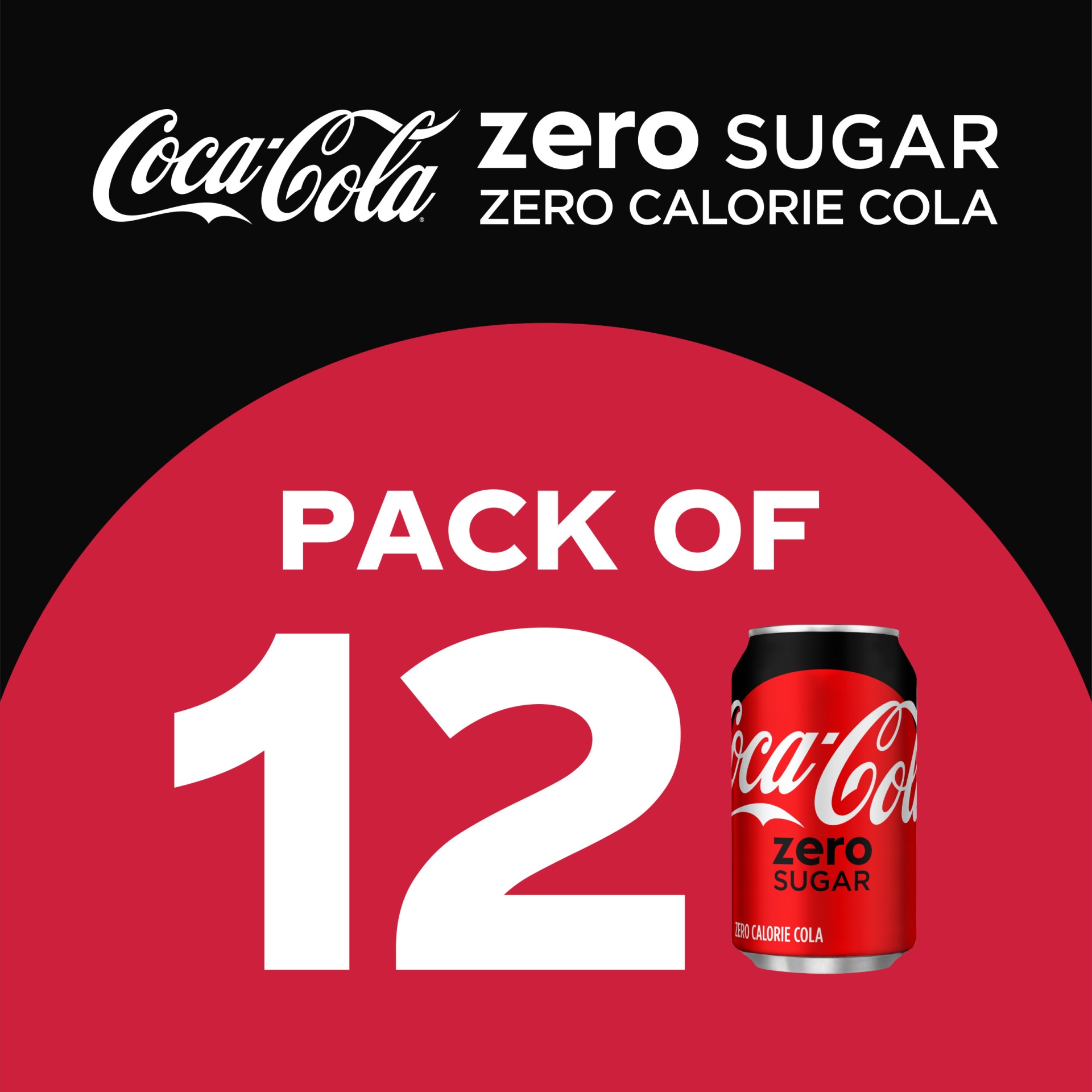 slide 5 of 5, Coca-Cola Cola Zero Sugar Fridge Pack, 12 ct; 12 fl oz