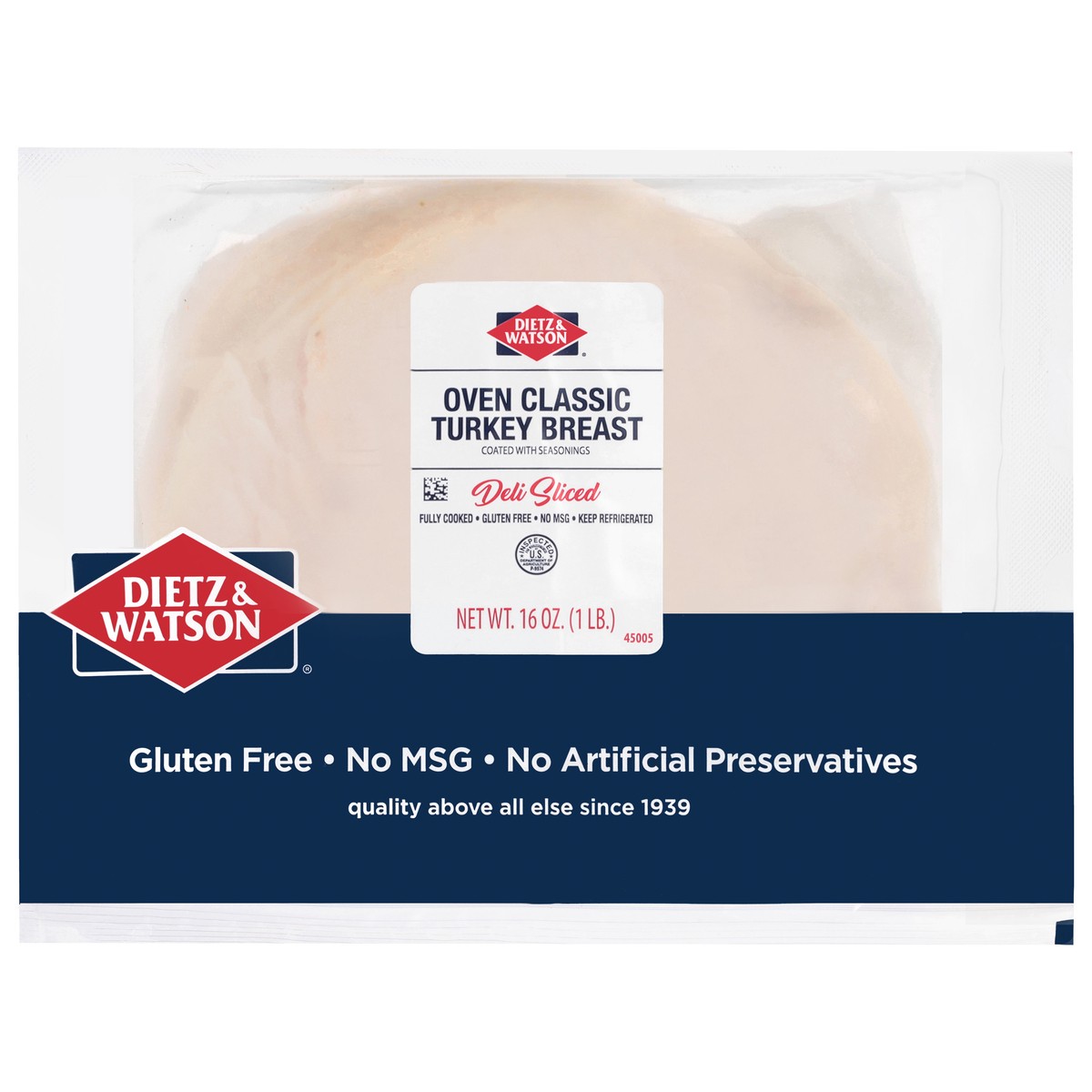 slide 1 of 9, Dietz & Watson Sliced Classic Turkey Breast, 16 oz, 16 oz