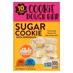 Dible Dough Sugar Cookie Cookie Dough Bar 10 Count, 7.7 oz