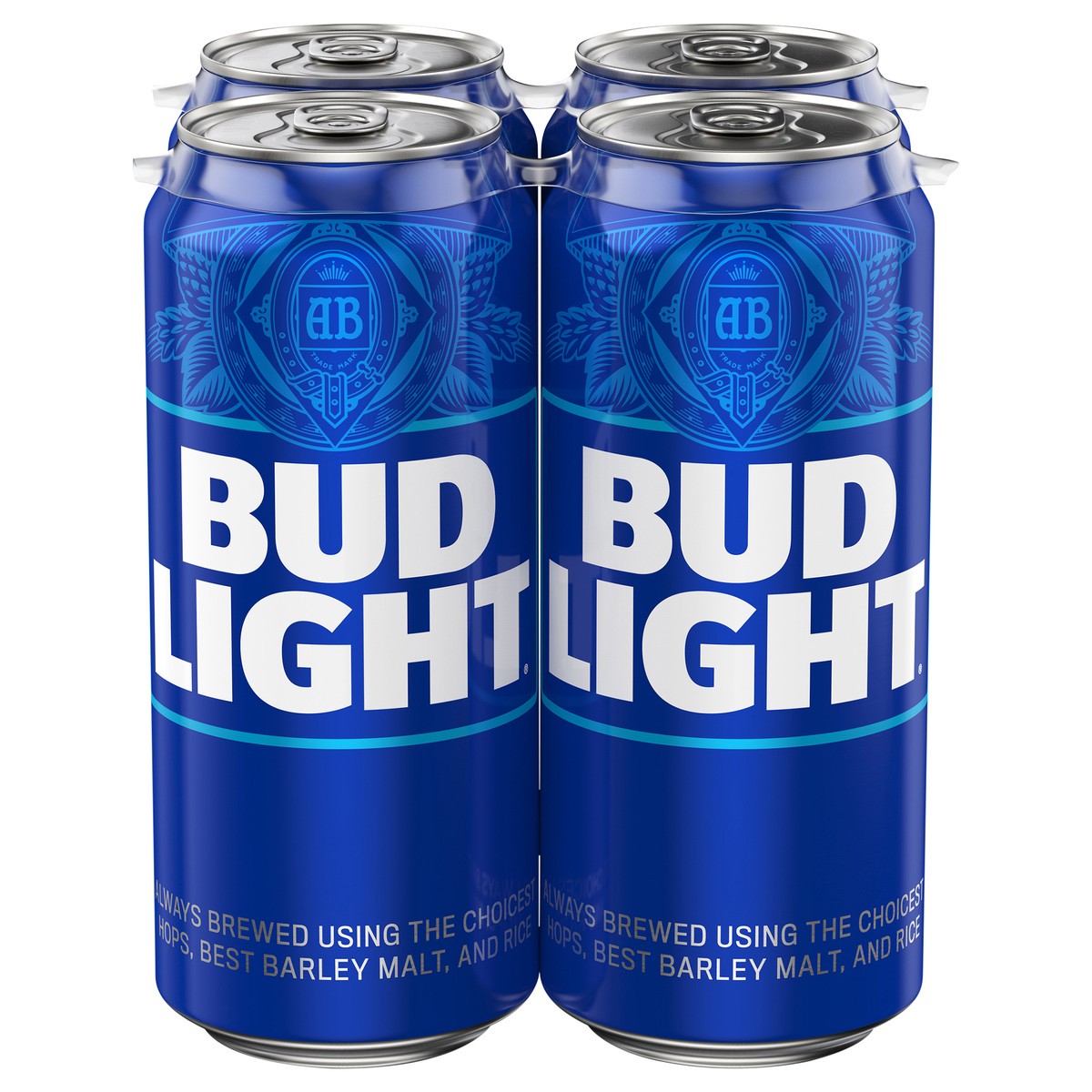 slide 1 of 7, Bud Light Beer, 4 Pack 16 fl. oz. Cans, 4 ct; 16 oz